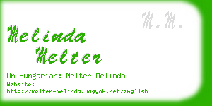 melinda melter business card